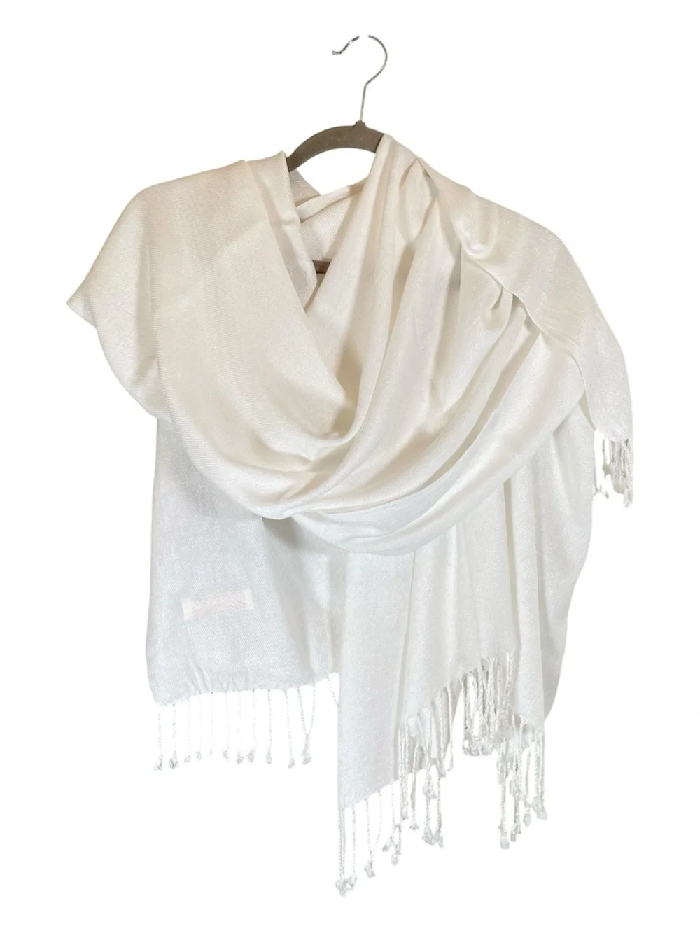 PASHMINA Scarf Wrap Fringe White